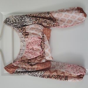 Altar'd State Boho Crop Top With Tie